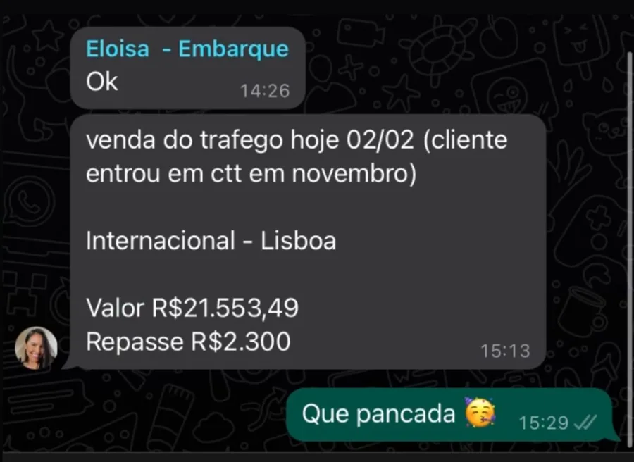 Resultado de venda de R$ 21.553,49 com a Máquina de Cotação